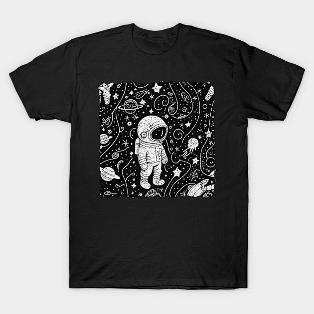 Astronaut Art T-Shirt by vladocar